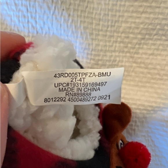 Rudolph the Red Nosed Reindeer Slippers - Picture 3 of 5